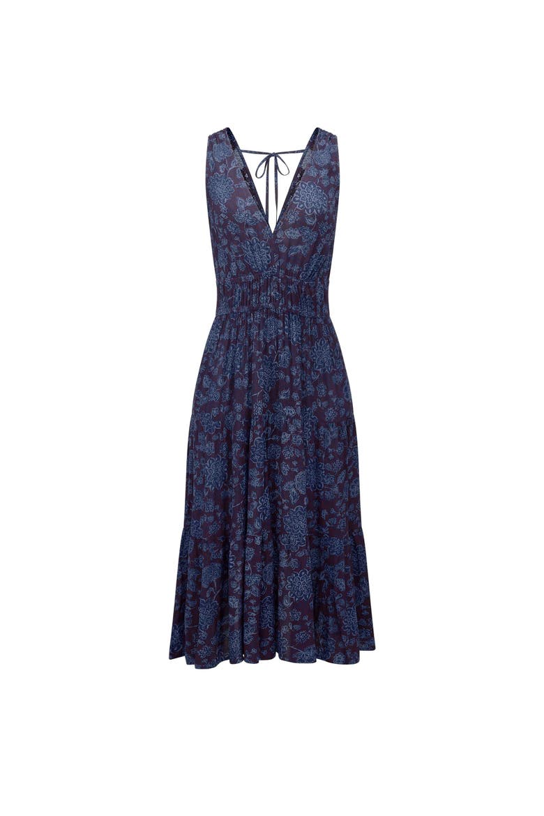 Zahira Lounge Dress, Alternate, color, Floral blue