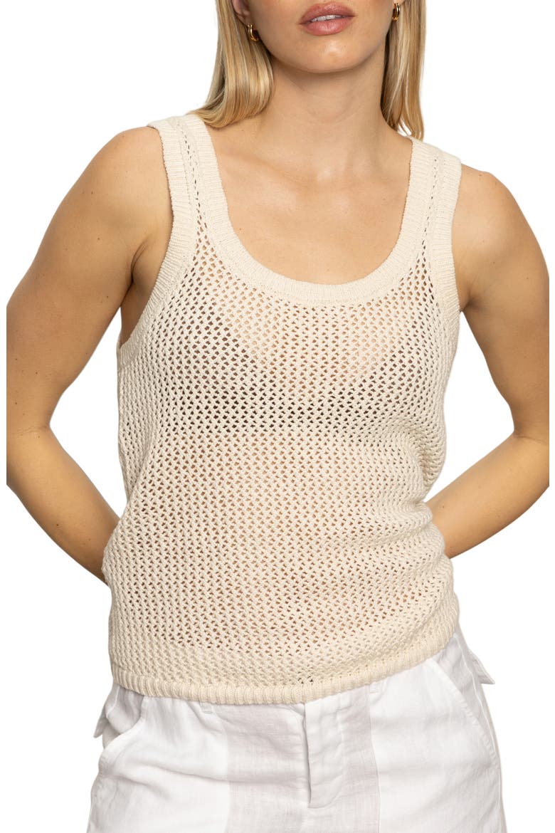 Cotton Sweater Tank, Main, color, MACRAME