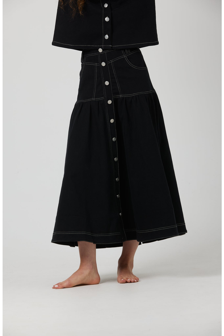 Noelle Skirt, Main, color, Black