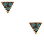 OLIVIA WELLES Triangle Stud Earrings