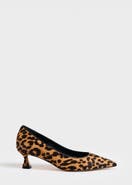 MARION PARKE Flared Kitten Heel Pump Haircalf