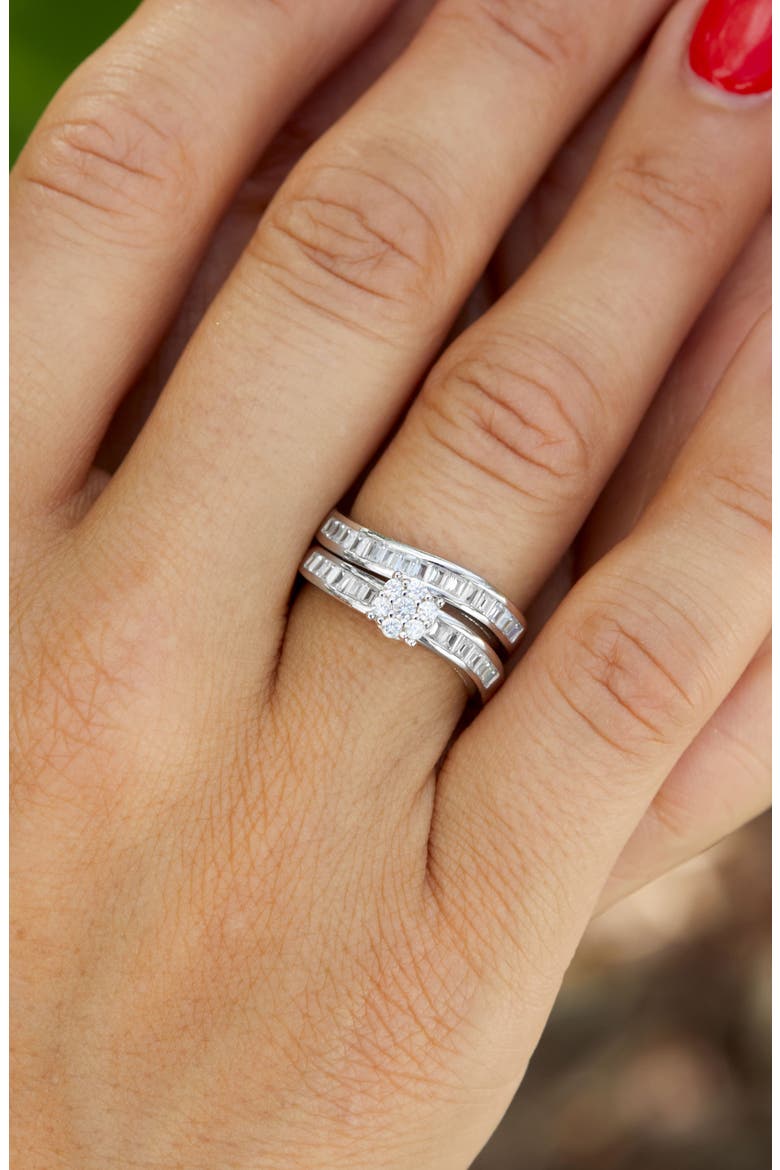 Set of 2 Cubic Zirconia Rings, Alternate, color, STERLING SILVER