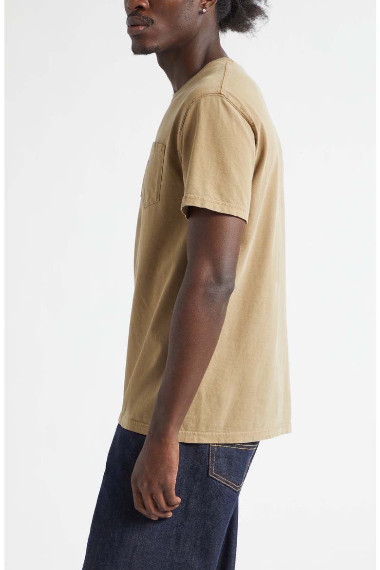 Core Logo Pocket T-Shirt, Alternate, color, KHAKI PIGMENT DYE