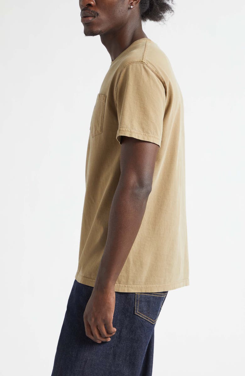Noah Core Logo Pocket T-Shirt, Alternate, color, Khaki Pigment Dye