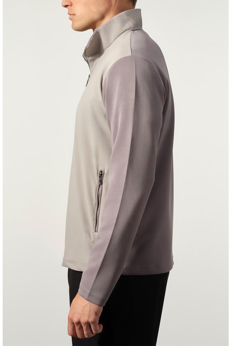 Hybrid Performance Cotton Full Zip Sweatshirt, Alternate, color, PLATINUM