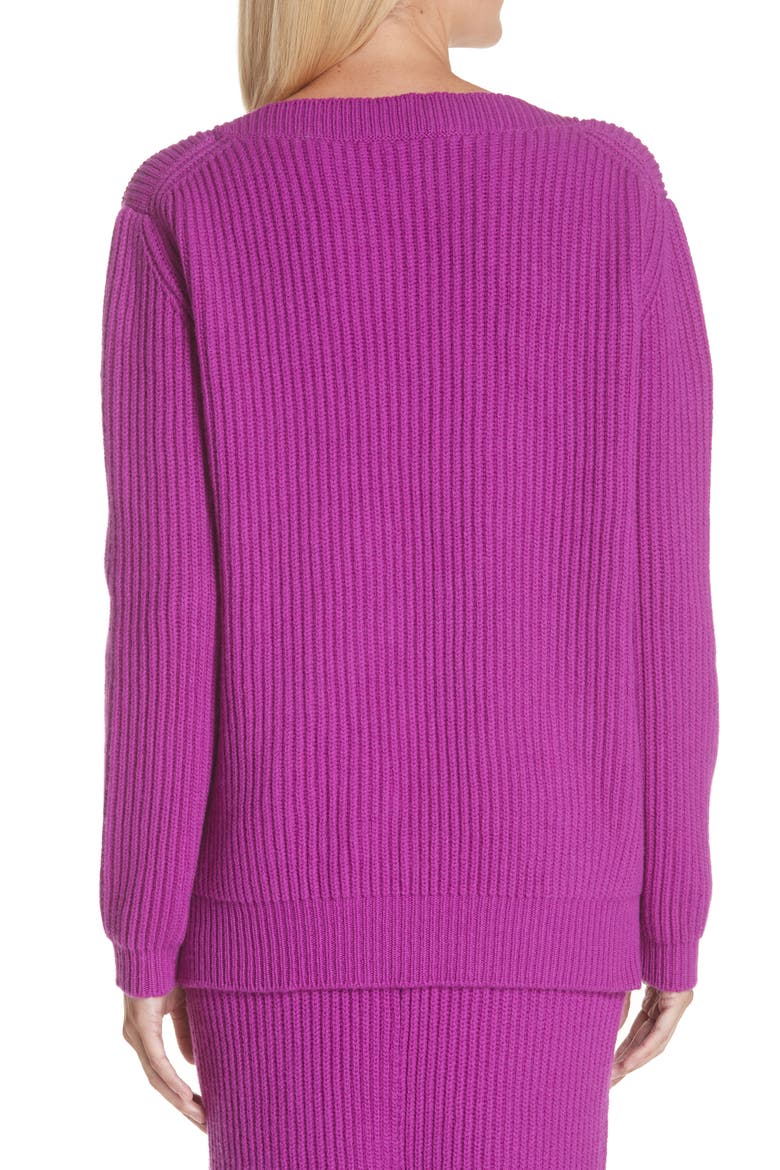 Wool & Cashmere Sweater, Alternate, color, MAGENTA