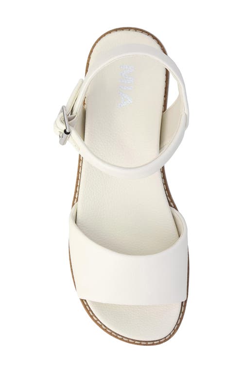 Mia Nari Ankle Strap Platform Sandal In Bone