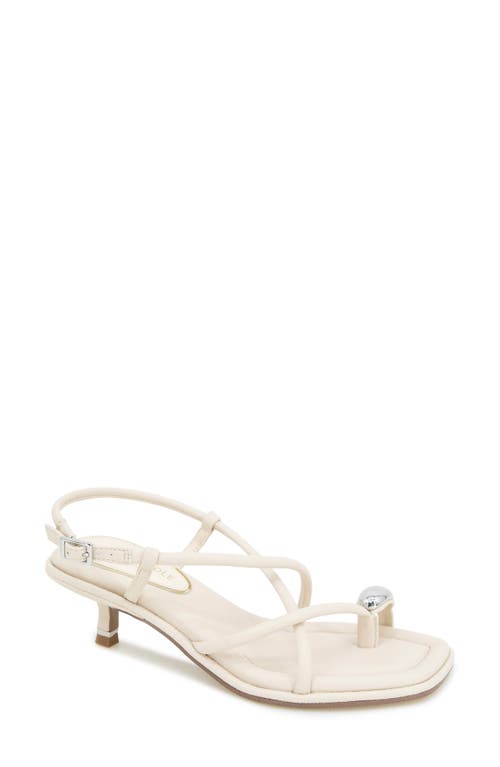 Kenneth Cole Gatlyn Ankle Strap Kitten Heel Sandal In White