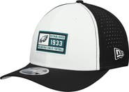 New Era Men's New Era White/Black Philadelphia Eagles Established Patch 9SEVENTY Adjustable Hat