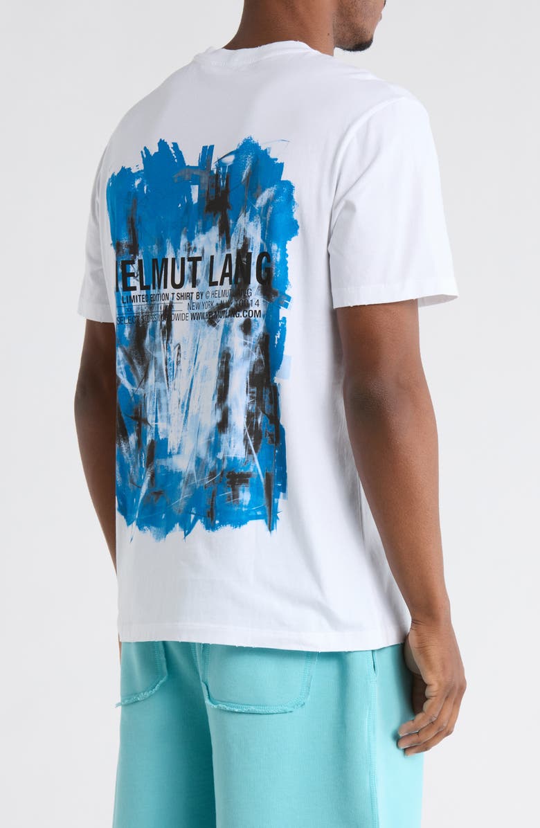 Helmut Lang Scribble Graphic T-Shirt, Alternate, color, White/ Blue