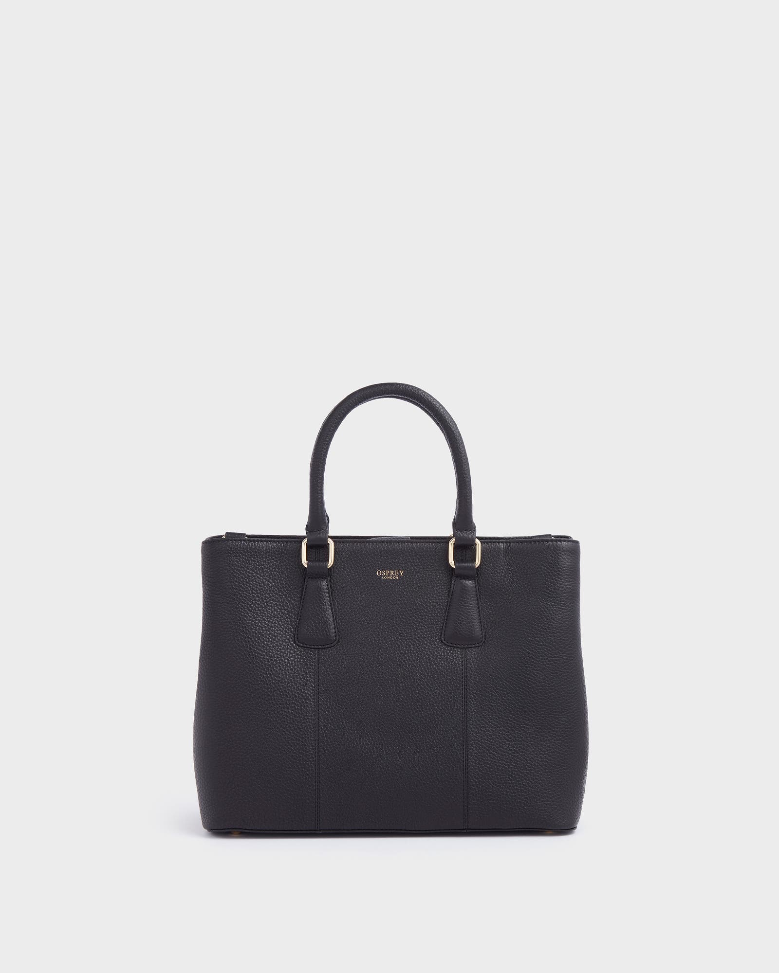 The Adaline Leather Workbag, Alternate, color, Black