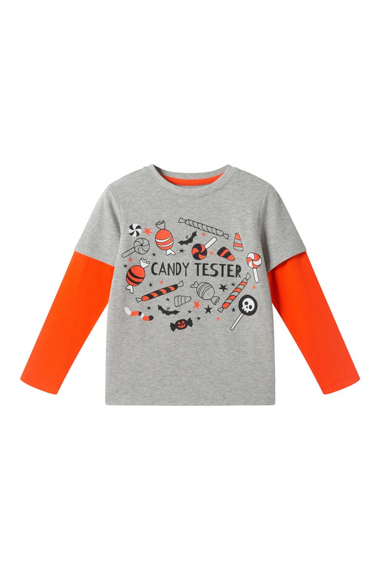Kids' Candy Tester Twofer Long Sleeve T-Shirt, Main, color, GYL