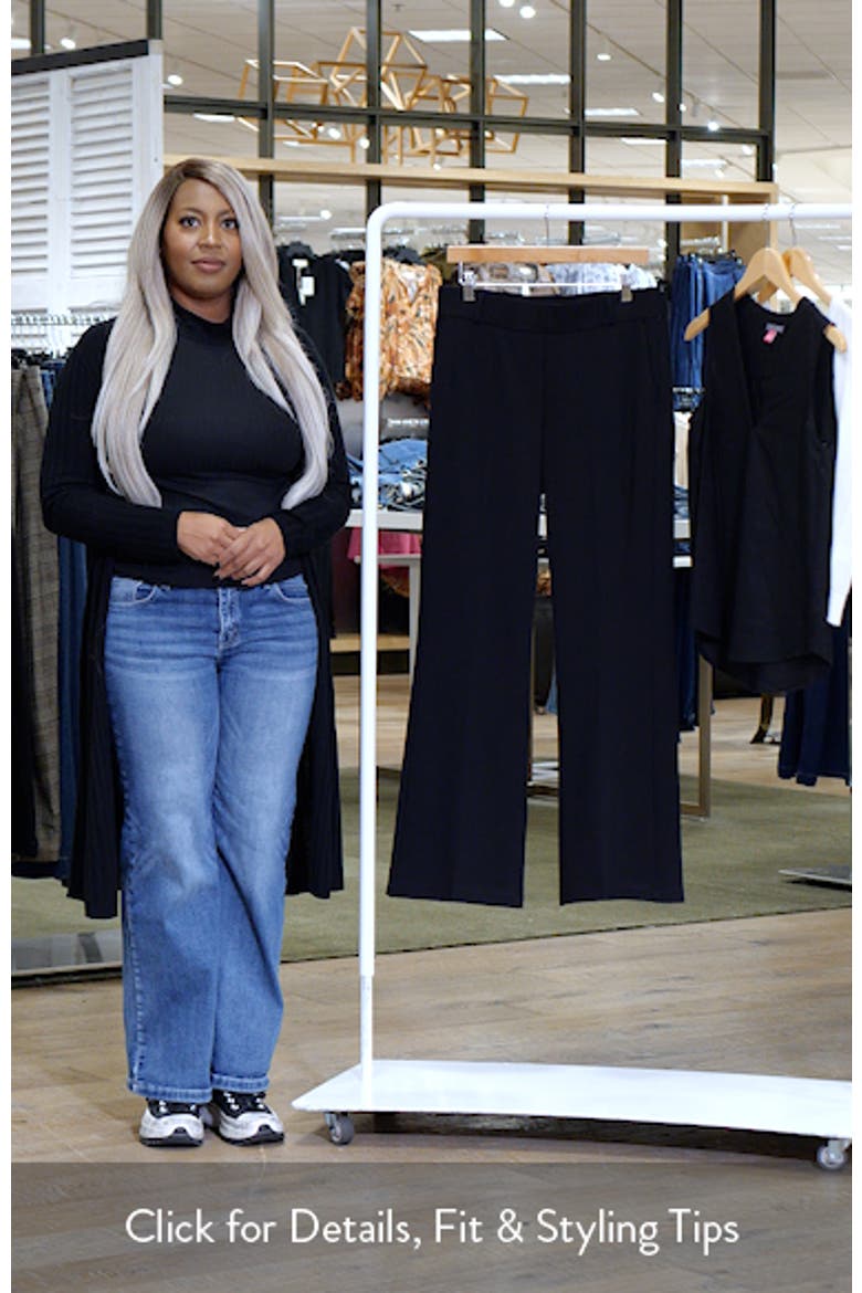 Pull-On Flare Leg Ponte Knit Trousers video