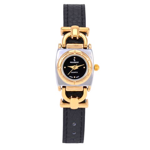 Women’s Horsebit Watch With Slide-through Leather Band- 20mm