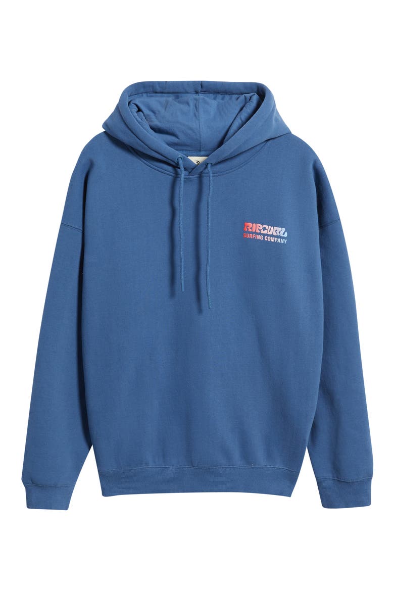 Surf Puff Print Graphic Hoodie, Alternate, color, NAVY/ RED