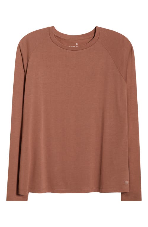 Free Fly Lightweight Long Sleeve Top In Brown