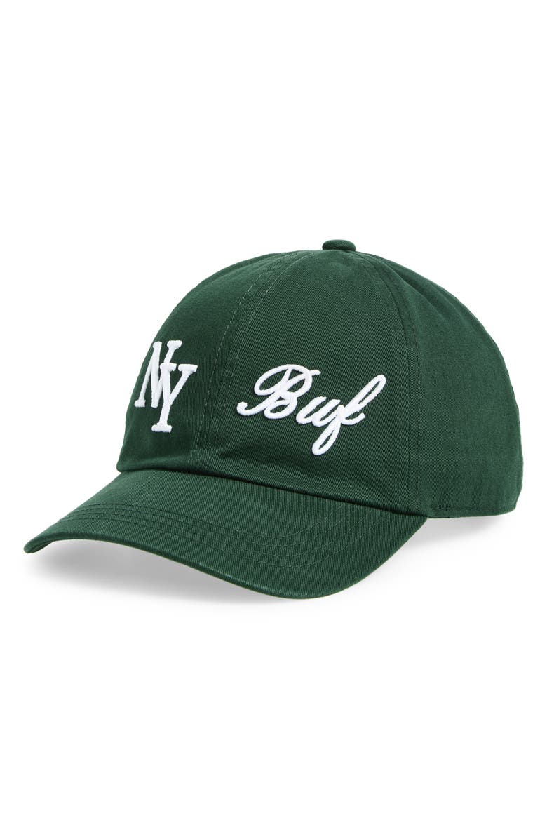 David & Young NY Buf Baseball Cap, Main, color, Dark Green