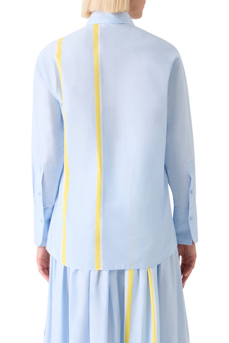 Stripe Chambray Button-Up Shirt, Alternate, color, SKY BLUE-LEMON ZING-CREAM