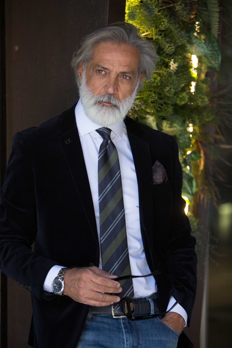 Flaminia - Silk Jacquard Tie for Men, Alternate, color, Navy and Olive