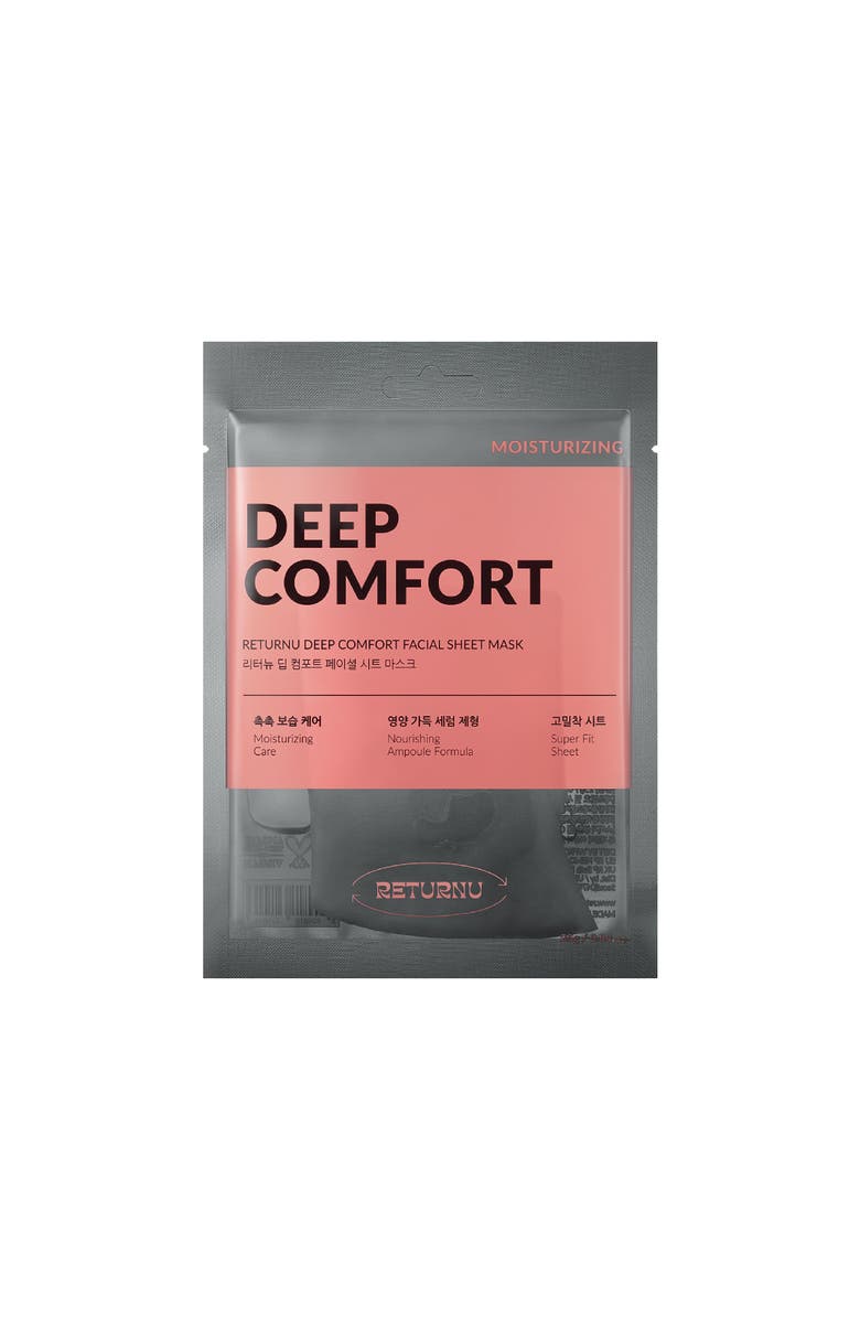 Returnu Deep Comfort Facial Sheet Mask, Main, color, 