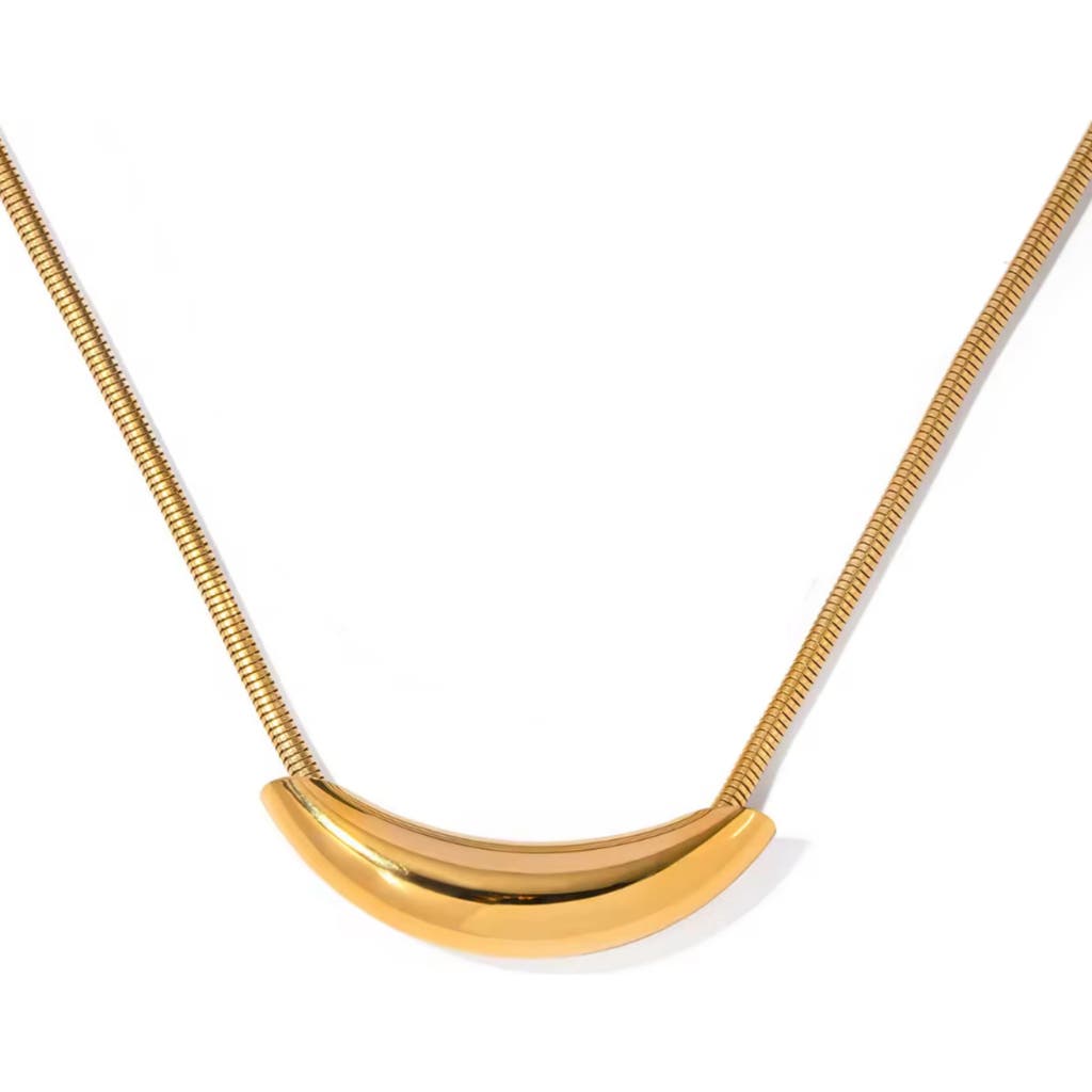 Macrae & Co . Tube Pendant Necklace In Gold