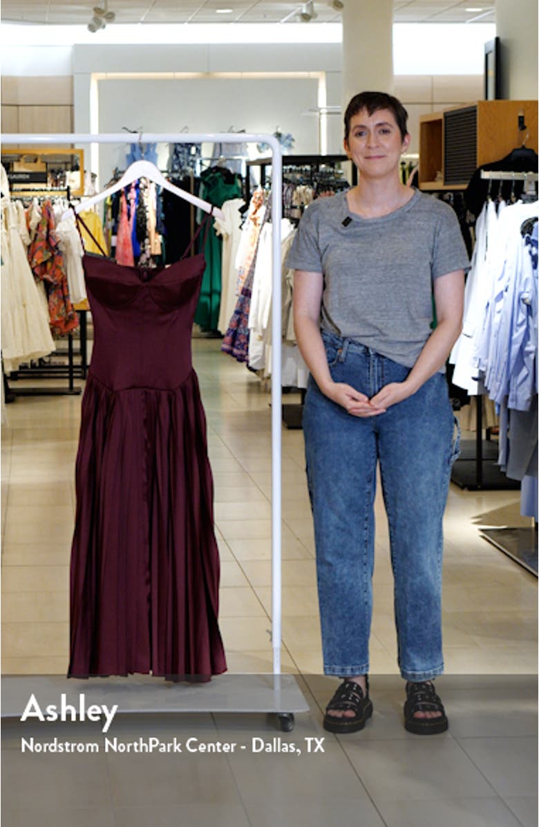 Beau Corset Pleated Sleeveless Maxi Dress