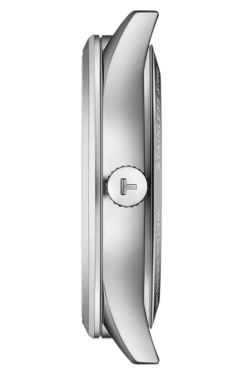 Tissot Classic Dream Automatic Leather Strap Watch, 40mm, Alternate, color, Blue