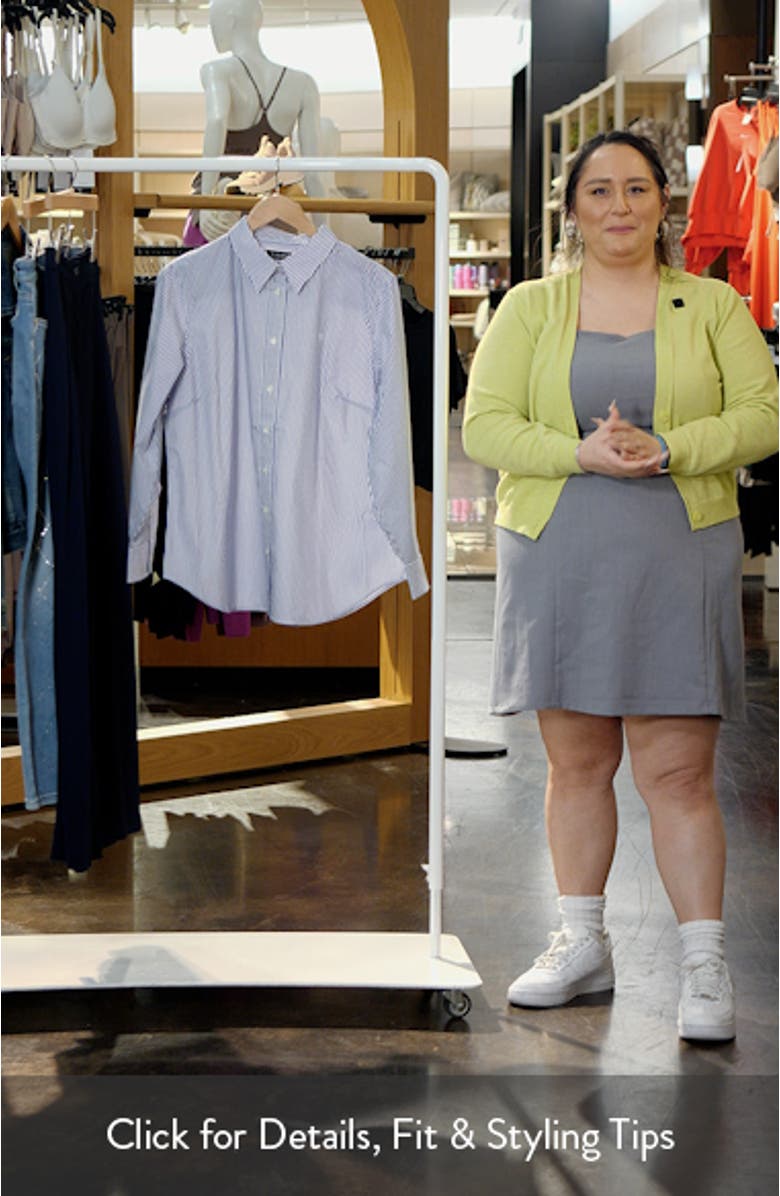 Stripe Easy Care Cotton Button-Up Shirt, sales video thumbnail