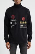 RtA Alexander Graphic Military Patch Turtleneck