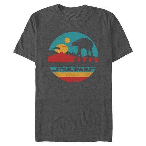 Men's Star Wars AT-AT Retro Circle  Graphic T-Shirt