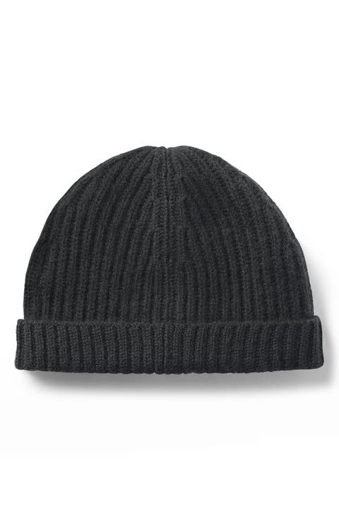 Cashmere Ribbed Beanie