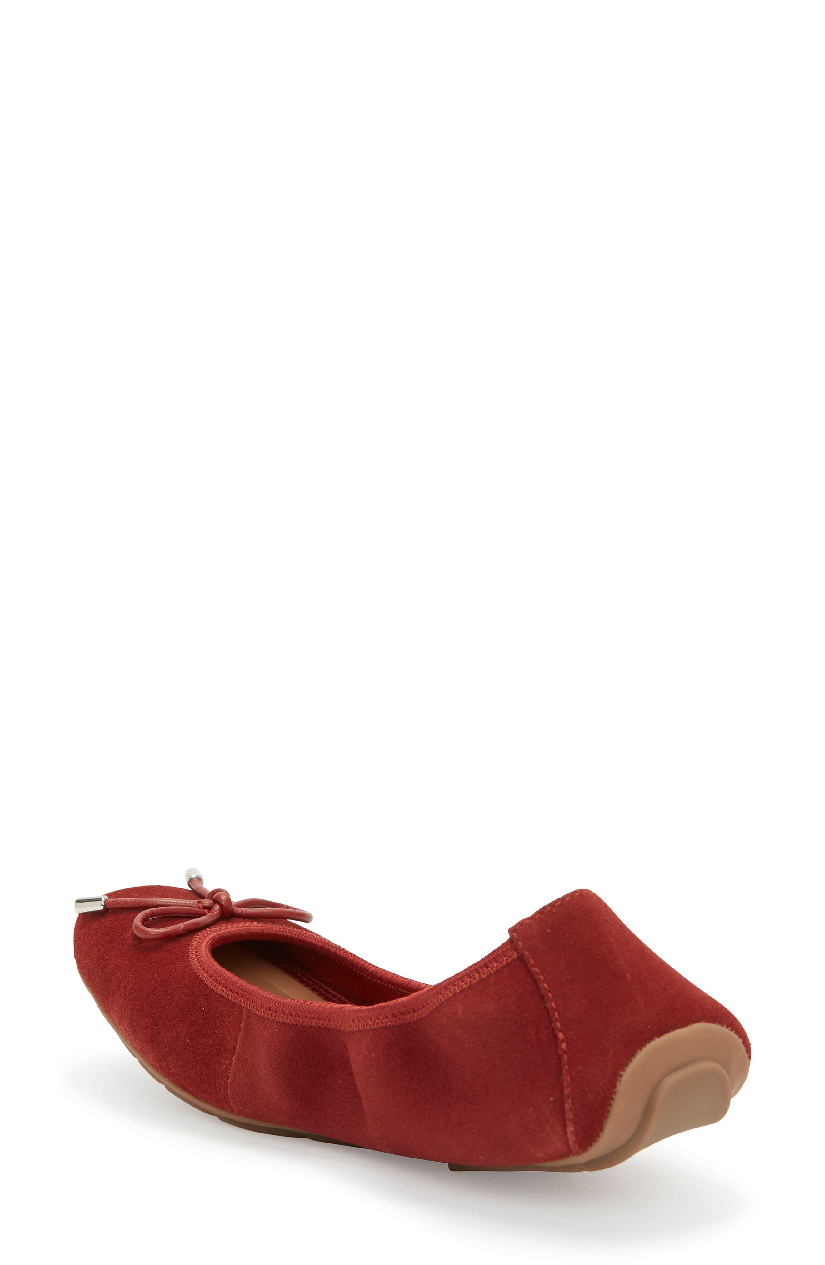 'Halle 2.0' Ballet Flat, Alternate, color, RUST SUEDE
