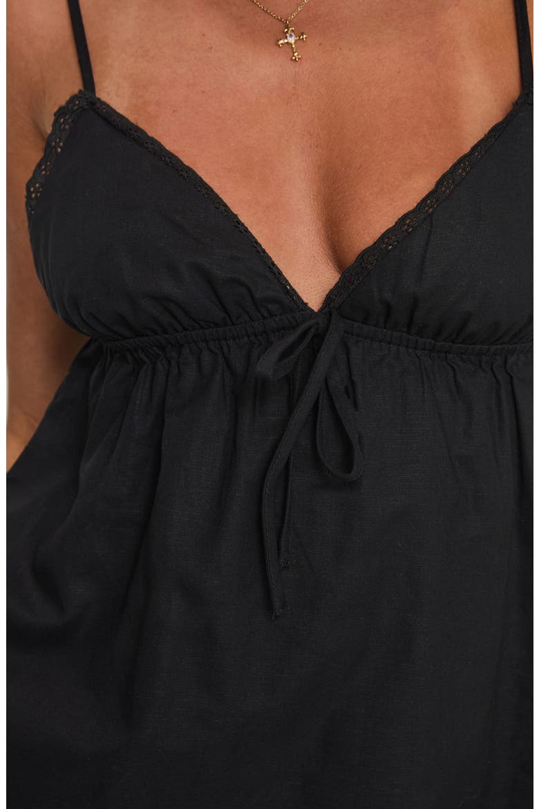 Svensson Babydoll Minidress, Alternate, color, BLACK
