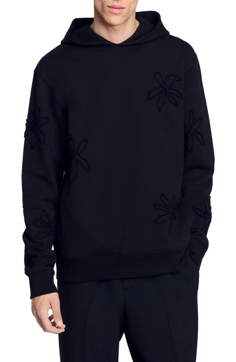 SANDRO Floral hoodie, Main, color, 