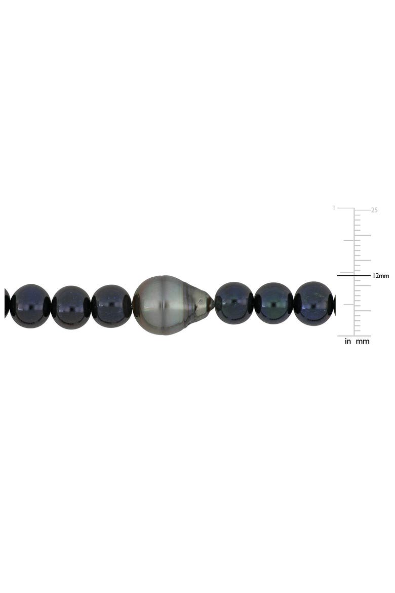Men's Cultured Freshwater Pearl Necklace, Alternate, color, BLACK