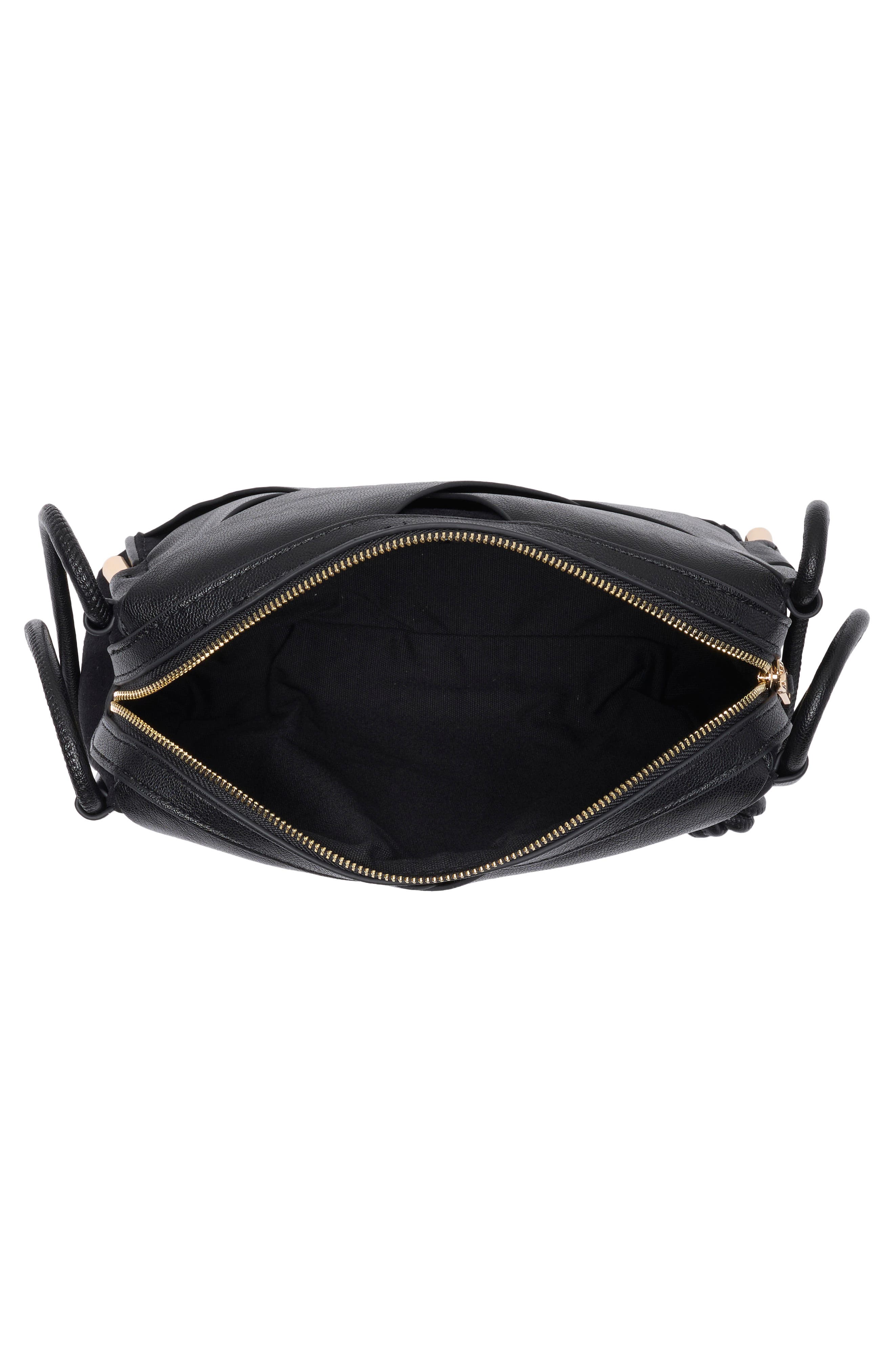Ayla Faux Leather Crossbody Bag, Alternate, color, BLACK