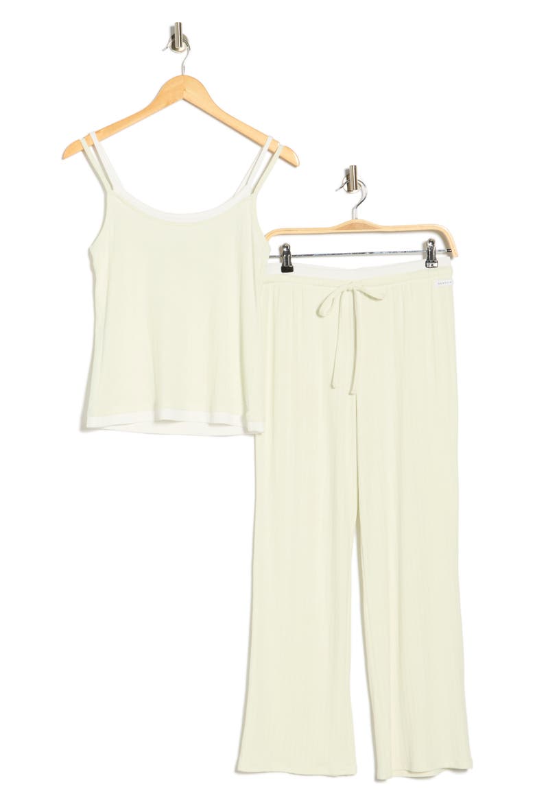Variegated Ribbed Camisole & Pants Pajamas, Alternate, color, MINTED DEW