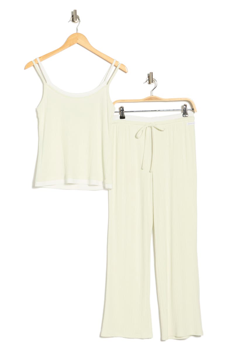 Danskin Variegated Ribbed Camisole & Pants Pajamas, Main, color, Minted Dew