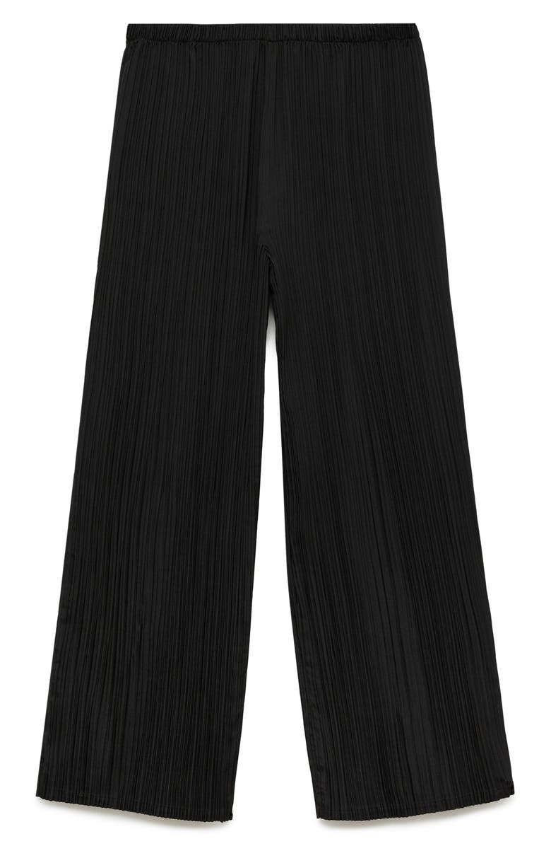 MANGO Pleated Wide Leg Pants, Alternate, color, 