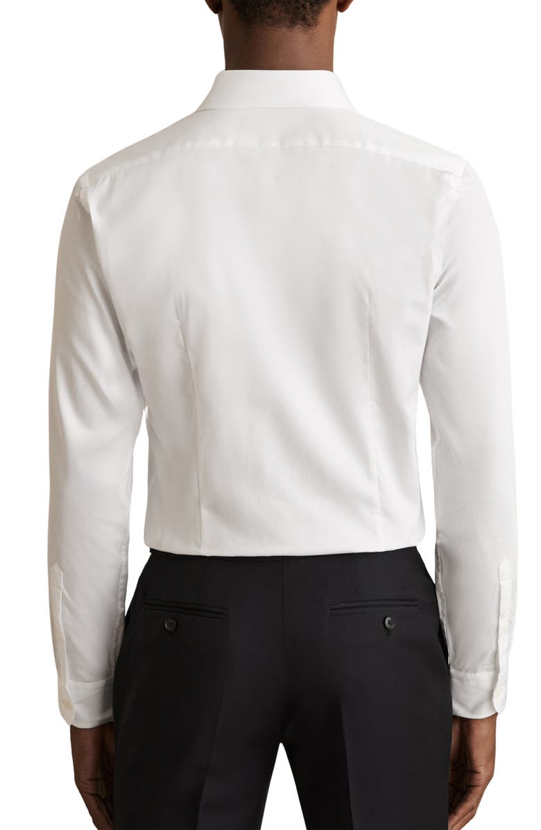 Reiss Remote Slim Fit Cotton Button-Up Shirt, Alternate, color, White