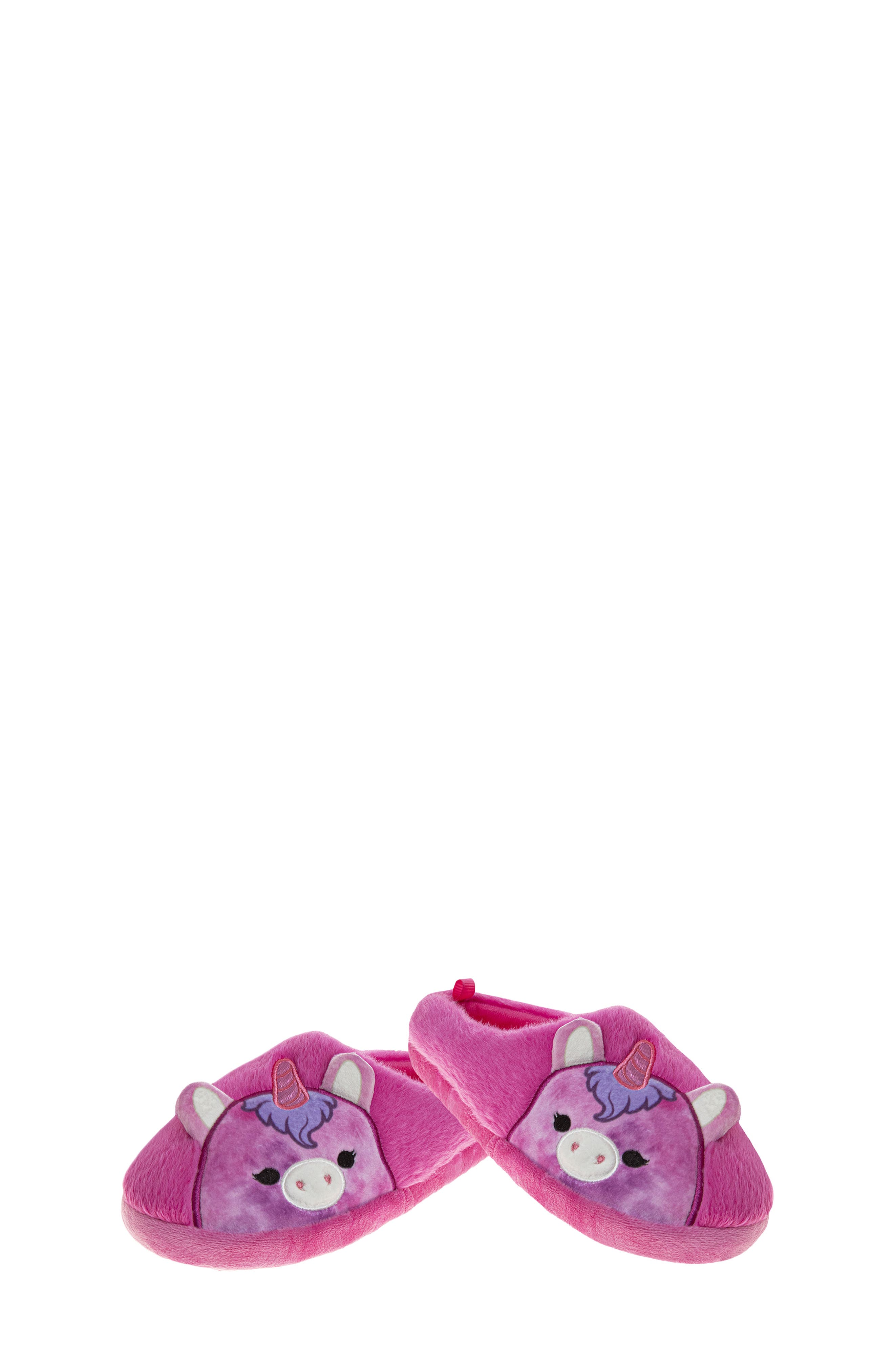 JOSMO Kids' Squishmallows Lola the Unicorn Slipper, Alternate, color, Pink/ Purple