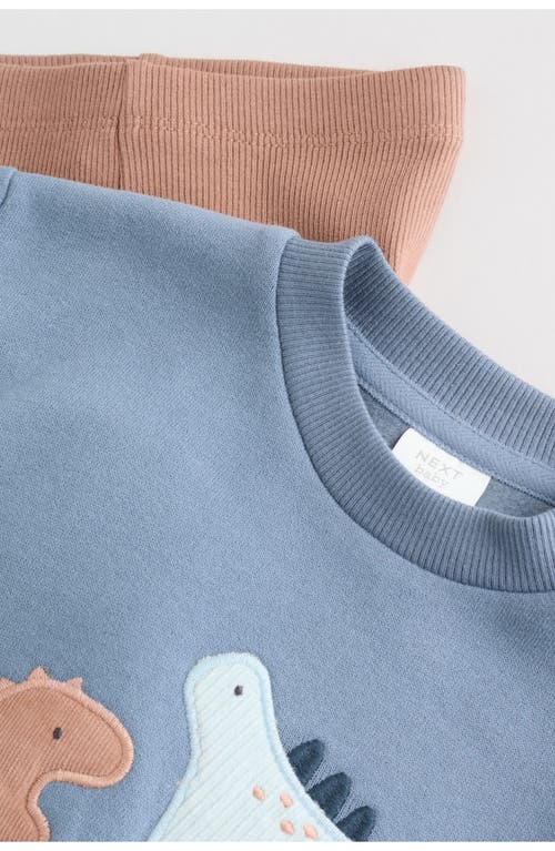 Next Dinosaur Sweatshirt & Leggings Set In Blue