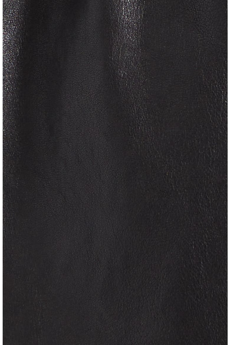 Maeve Vegetal Leather Jacket, Alternate, color, BLACK