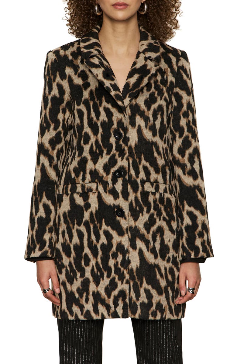 Sanctuary Downtown Leopard Print Jacket, Alternate, color, Leopard Brown
