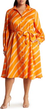 BY DESIGN Castaway Stripe Long Sleeve Shirtdress