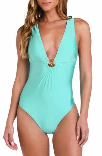 Sunshine 79 Solids Plunge One-Piece Swimsuit