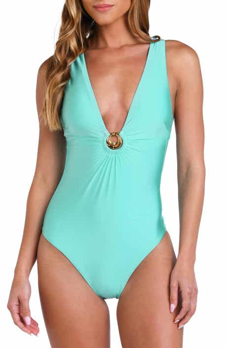 Sunshine 79 Solids Plunge One-Piece Swimsuit