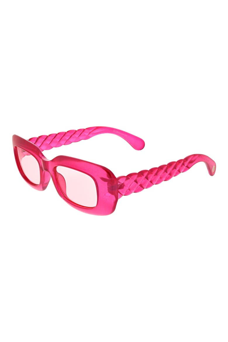 49mm Twist Oval Sunglasses, Alternate, color, PINK
