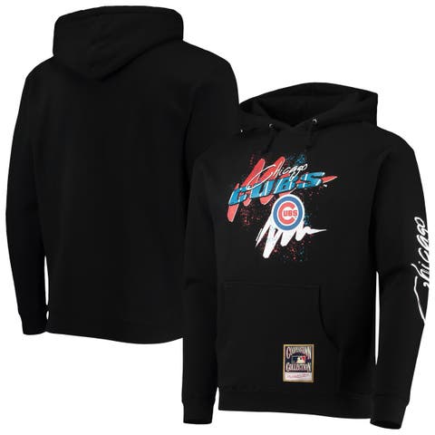 Men's Mitchell & Ness Black Chicago Cubs Hyper Hoops Pullover Hoodie