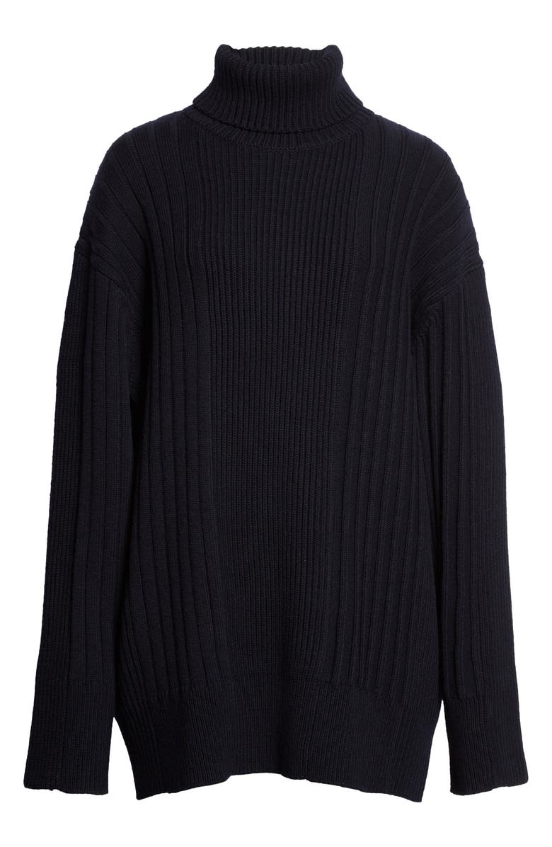 St. John Evening St. John Collection Turtleneck Rib Knit Sweater, Alternate, color, 